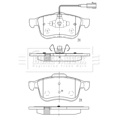 Brake Pad Set, disc brake (BBP2558)