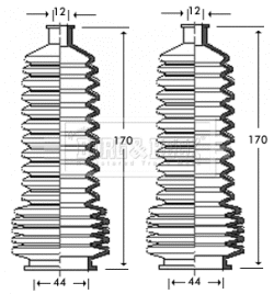 Bellow Kit, steering (BSG3251)