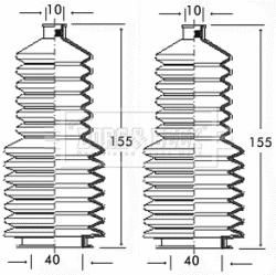 Bellow Kit, steering (BSG3174)