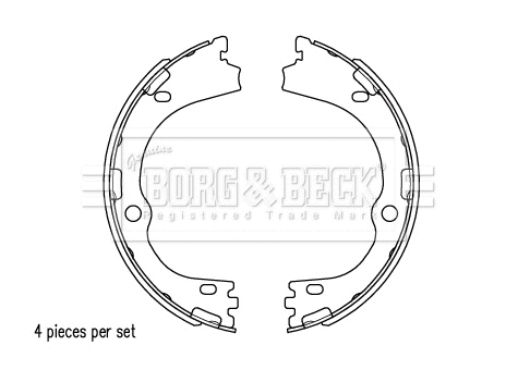 Brake Shoe Set, parking brake