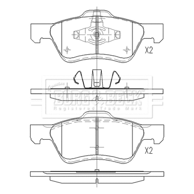 Brake Pad Set, disc brake (BBP2608)
