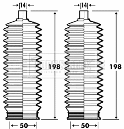 Bellow Kit, steering (BSG3259)