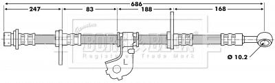 Brake Hose (BBH6697)