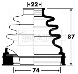 Bellow Kit, drive shaft (BCB2904)