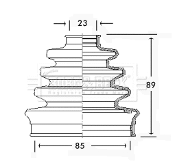 Bellow Kit, drive shaft (BCB2286)