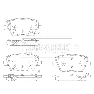 Brake Pad Set, disc brake (BBP2680)