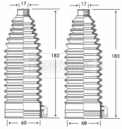 Bellow Kit, steering (BSG3247)