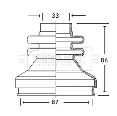 Bellow Kit, drive shaft (BCB2763)