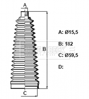 Bellow Kit, steering (BSG3438)