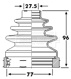 Bellow Kit, drive shaft (BCB6244)