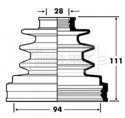 Bellow Kit, drive shaft (BCB2877)