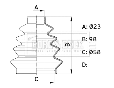Bellow Kit, drive shaft (BCB1008)