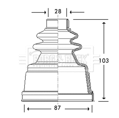Bellow Kit, drive shaft (BCB2775)