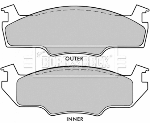 Brake Pad Set, disc brake (BBP1235)