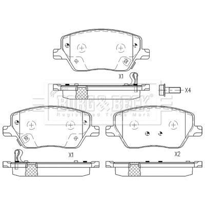 Brake Pad Set, disc brake (BBP2603)