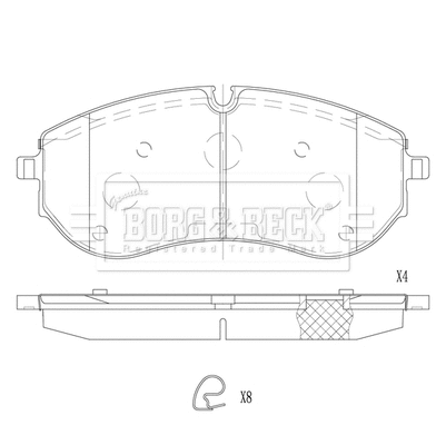 Brake Pad Set, disc brake (BBP2837)