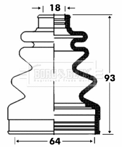 Bellow Kit, drive shaft (BCB2862)