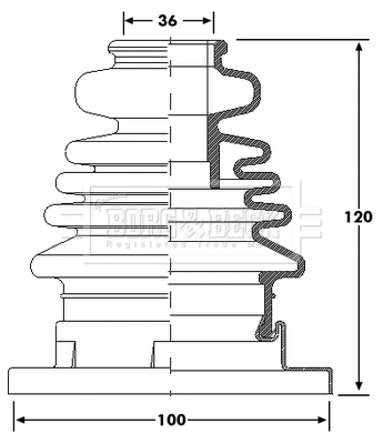 Bellow Kit, drive shaft (BCB6186)