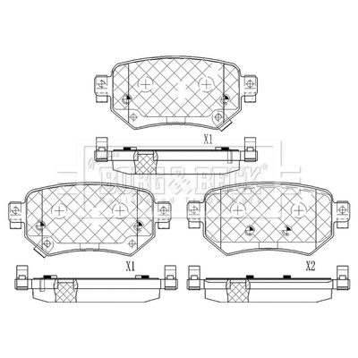 Brake Pad Set, disc brake (BBP2601)