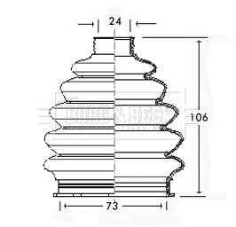 Bellow Kit, drive shaft (BCB2328)