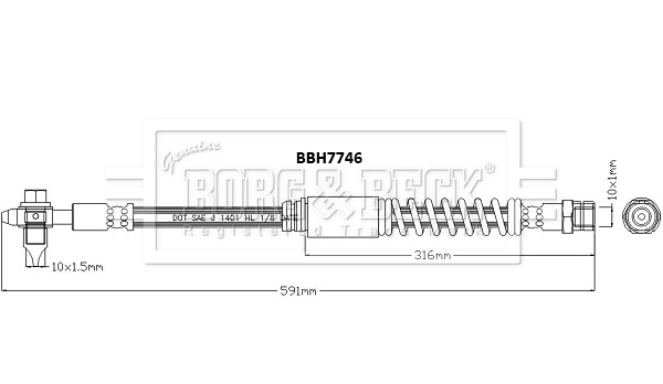 Brake Hose (BBH7746)