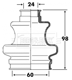 Bellow Kit, drive shaft (BCB6094)