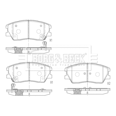 Brake Pad Set, disc brake (BBP2891)