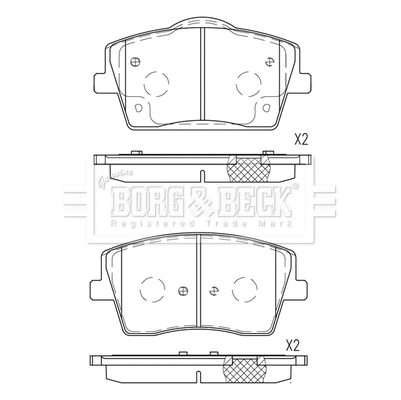 Brake Pad Set, disc brake (BBP2806)