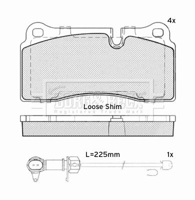 Brake Pad Set, disc brake (BBP2496)