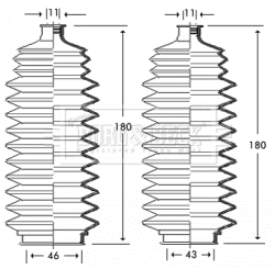 Bellow Kit, steering (BSG3246)