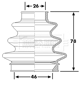 Bellow Kit, drive shaft (BCB6226)
