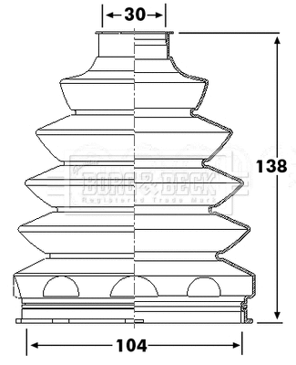 Bellow Kit, drive shaft (BCB6228)