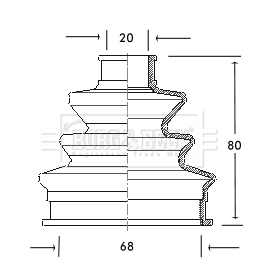 Bellow Kit, drive shaft (BCB2032)