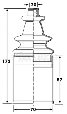 Bellow Kit, drive shaft (BCB6271)