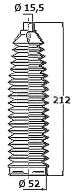 Bellow Kit, steering (BSG3472)