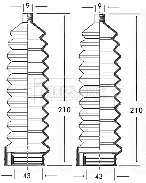 Bellow Kit, steering (BSG3105)