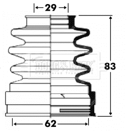 Bellow Kit, drive shaft (BCB2897)