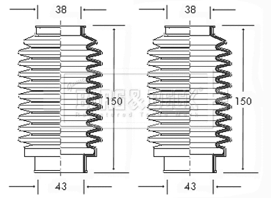 Bellow Kit, steering (BSG3000)