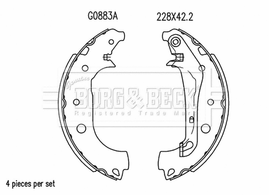 Brake Shoe Set (BBS6515)
