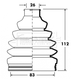 Bellow Kit, drive shaft (BCB6080)