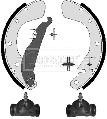 Brake Shoe Set (BBS1022K)