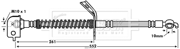 Brake Hose (BBH7612)