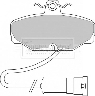 Brake Pad Set, disc brake (BBP1242)