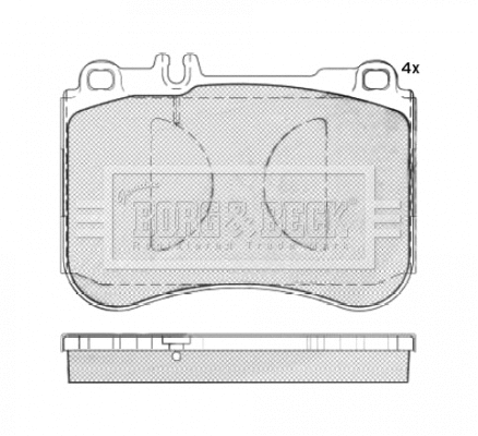 Brake Pad Set, disc brake (BBP2497)
