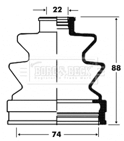 Bellow Kit, drive shaft (BCB2825)