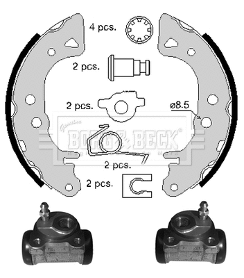 Brake Shoe Set (BBS1017K)