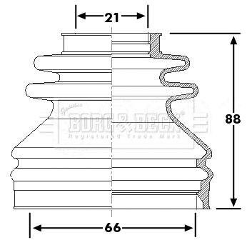 Bellow Kit, drive shaft (BCB6240)