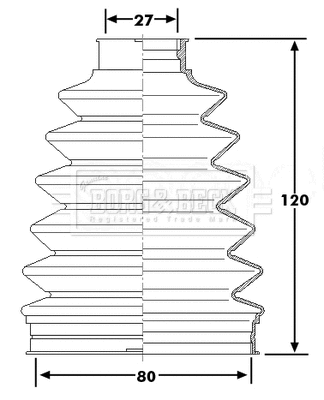 Bellow Kit, drive shaft (BCB6230)