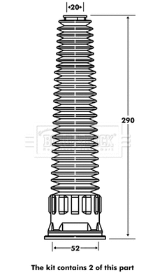 Dust Cover Kit, shock absorber (BPK7070)