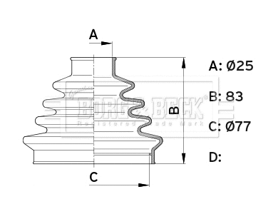 Bellow Kit, drive shaft (BCB1006)